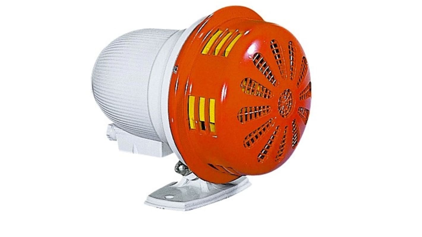 RS PRO Mounting Bracket Siren, 110 V ac, 114dB at 1 m, IP43, Single-Tone