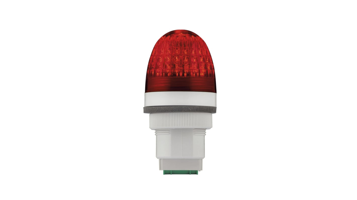 RS PRO Red Steady Beacon, 12 V ac/dc, 24 V ac/dc, Panel Mount, LED Bulb, IP66