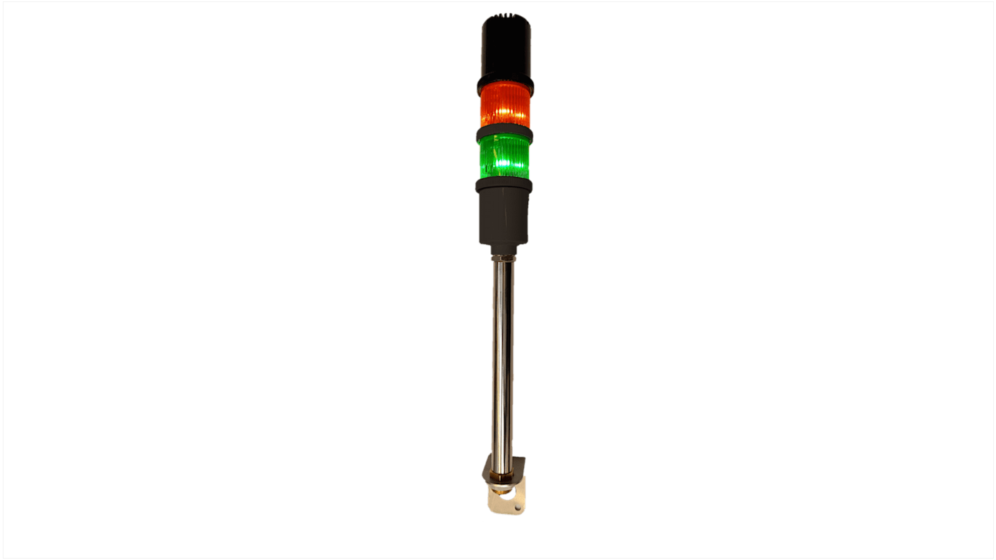 Rs-Online Torretta di segnalazione RS PRO 240 V c.a. LED 2 elementi lenti Rosso/Verde con Cicalino