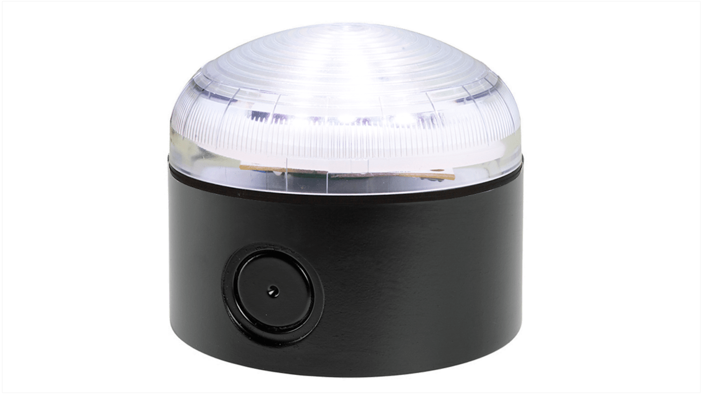 Indicador luminoso RS PRO, efecto Constante, LED, Transparente, alim. 12 V ac/dc, 24 V ac/dc