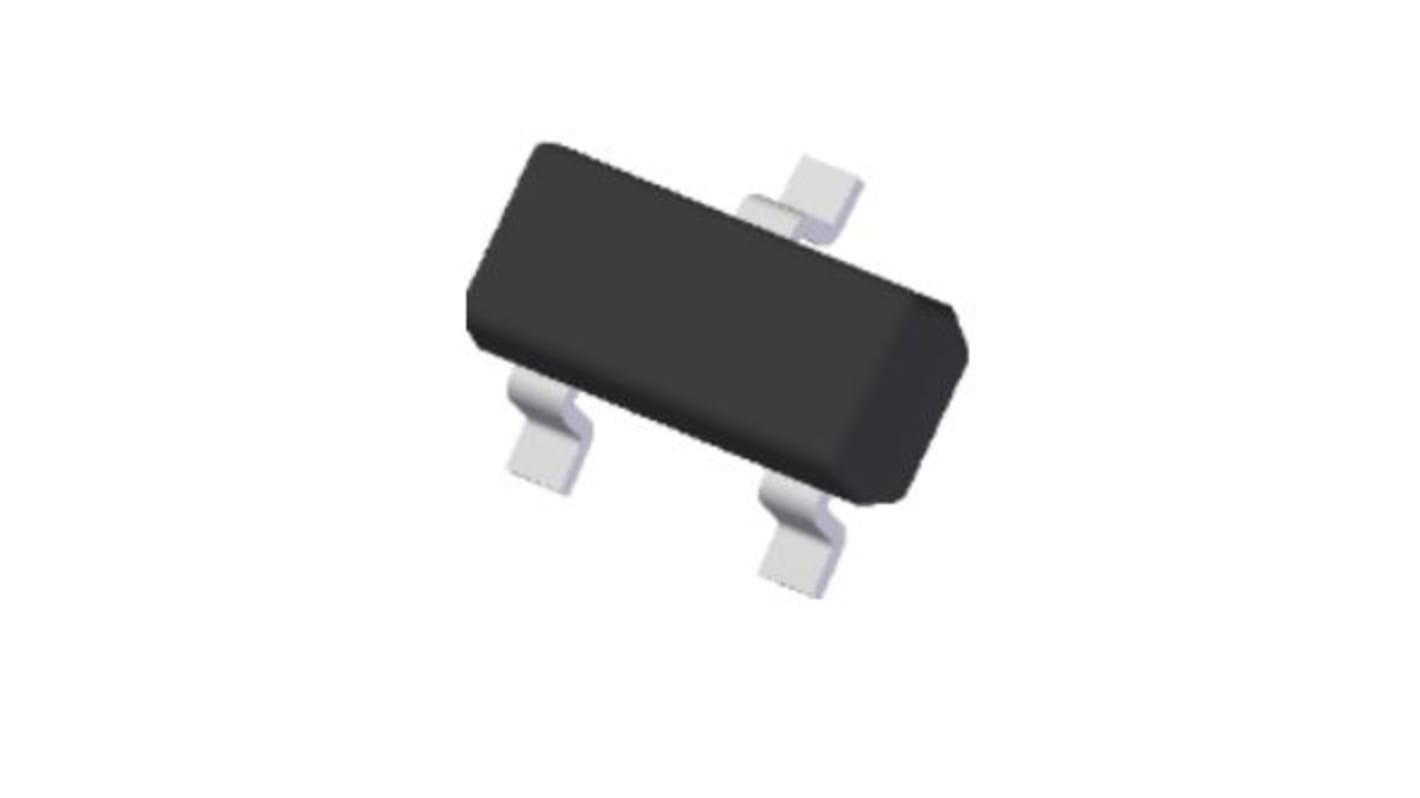 Plastic N-Channel MOSFET, 292 mA, 60 V, 3-Pin SOT-23 Diodes Inc 2N7002EQ-7-F