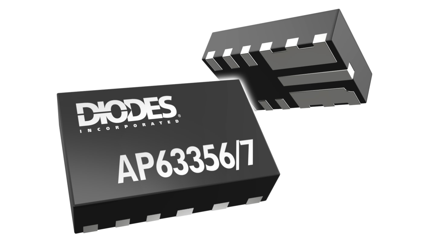 Synchronní snižující měnič Snižovací měnič AP63356QZV-7 3.5A nastavitelný 0,8 V, počet kolíků: 9, V-DFN3020-13