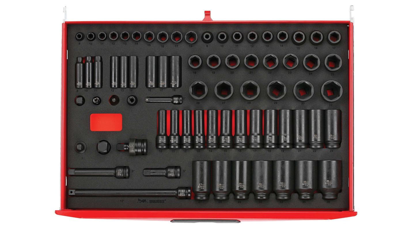Teng Tools 8 → 36mm, 1/2 in; 3/8 in Drive Impact Socket