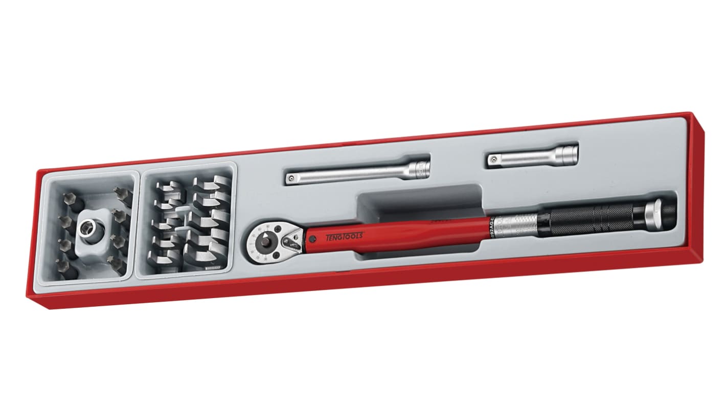 Teng Tools Click Torque Wrench Set, 20 - 100Nm, 3/8 in Drive, Square Drive