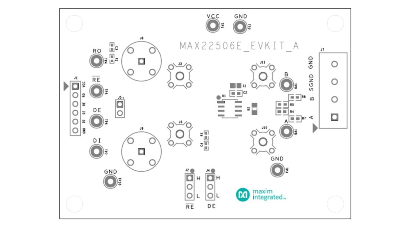 Maxim Integrated MAX22506E Evaluation Kit MAX22506E Evaluation Kit for 50MHz Signal/Function Generator, 500mA DC Power