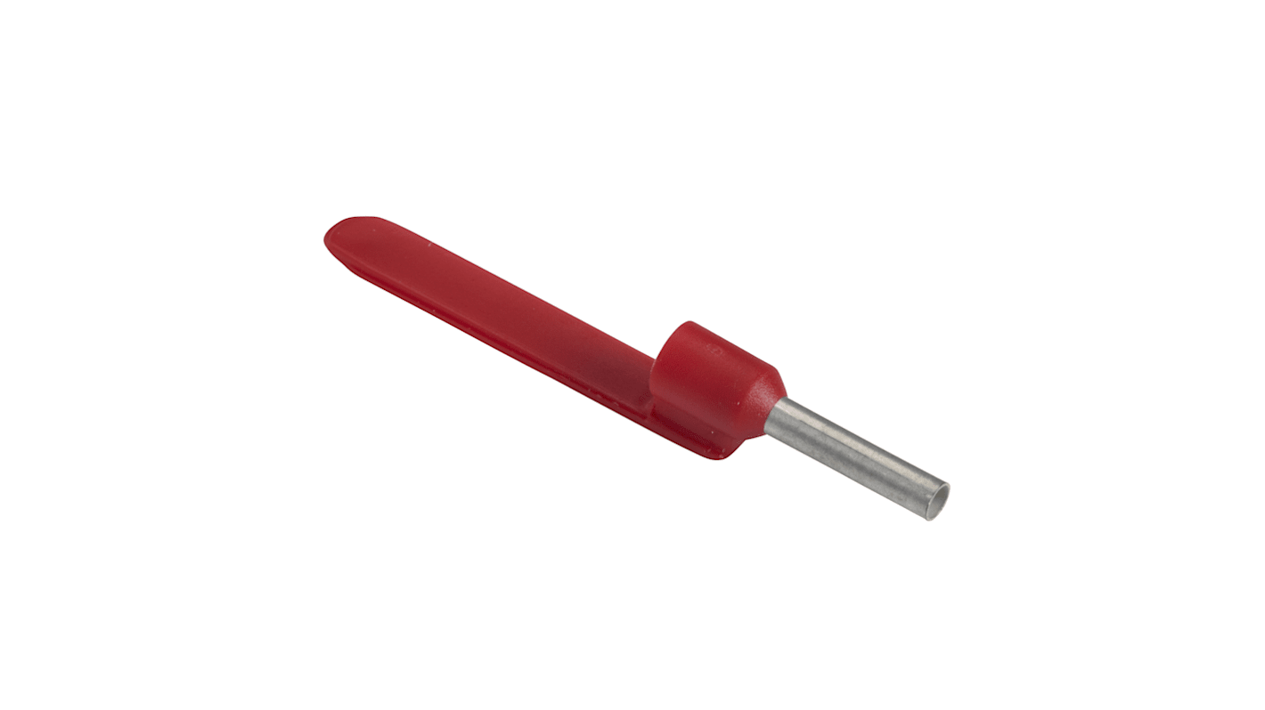 Schneider Electric DZ5CA Aderendhülsen, Stift ø 1.7mm, Rot, Kunststoff, 8mm, Isoliert