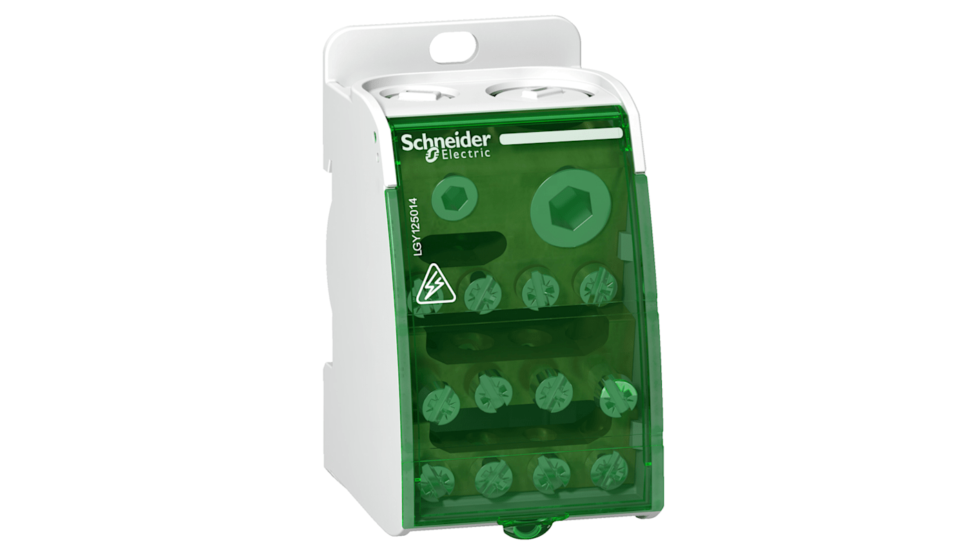 Schneider Electric Distribution Block, 14 Way, 250A, 230 V, White