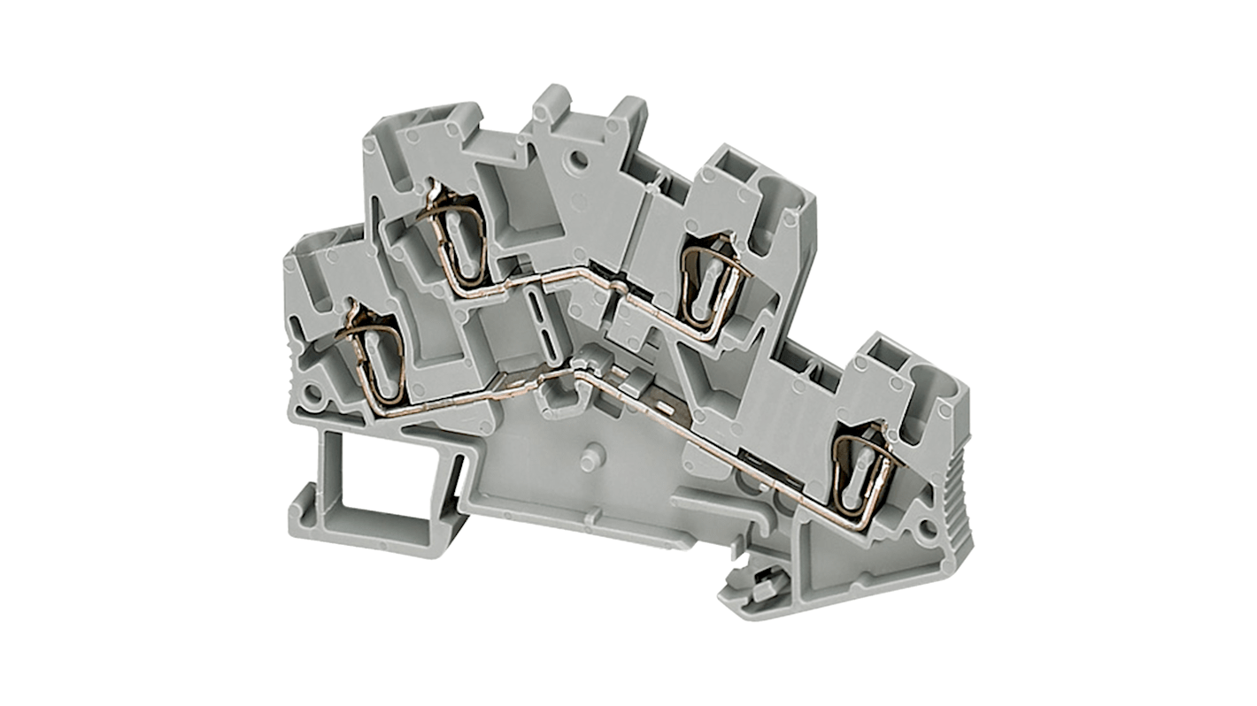 Schneider Electric NSYTRR24DBL TRR Series Grey, 2.5mm², Spring Termination, ATEX