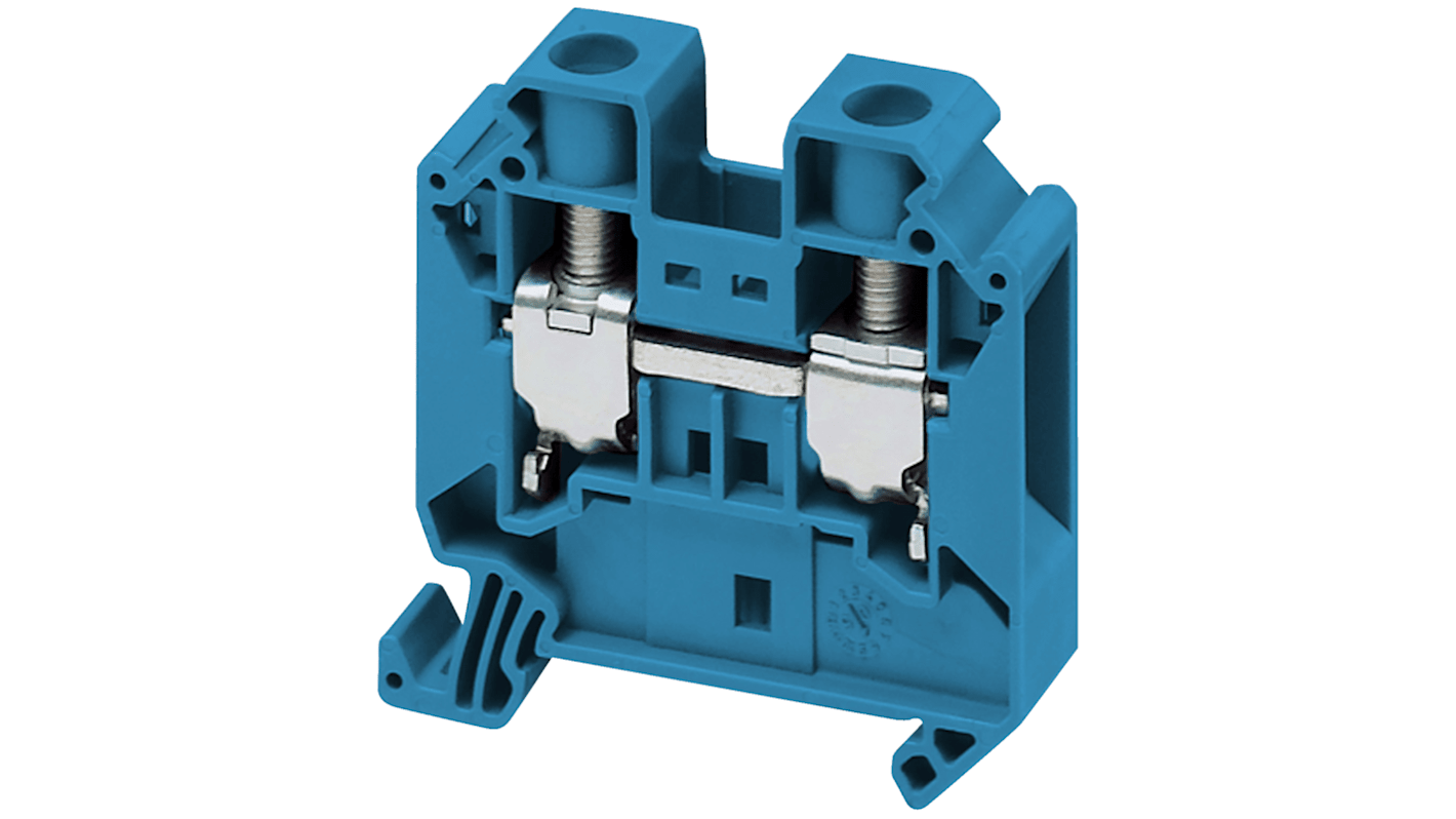 Bloc de jonction de traversée Schneider Electric TRV, 16mm², A visser, Bleu