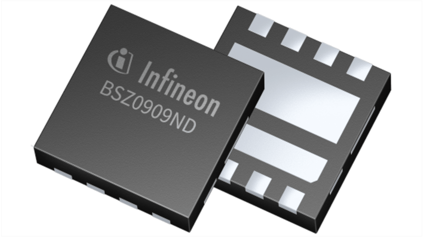 Infineon OptiMOSTM3 Silicon N-Channel MOSFET, 20 A, 30 V, 8-Pin PQFN 3 x 3 BSZ0909NDXTMA1