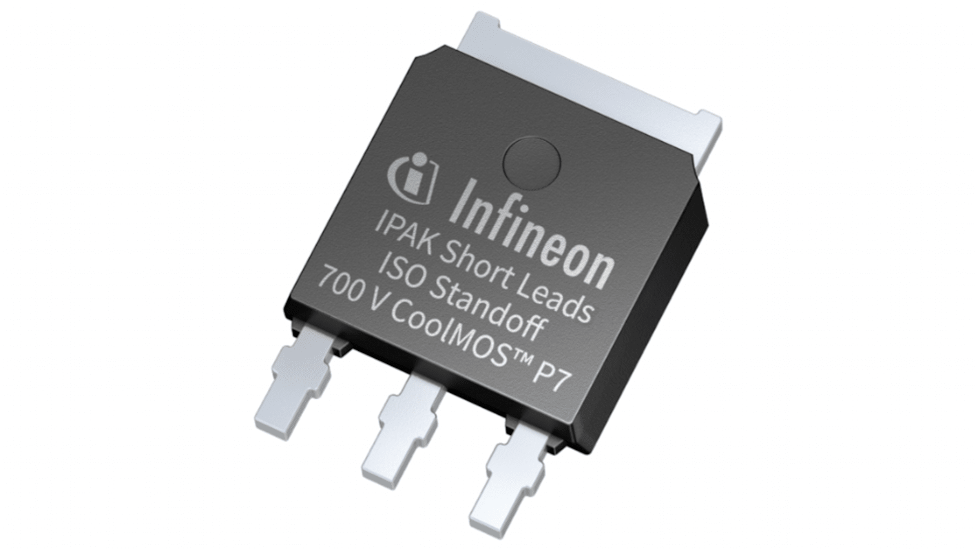 MOSFET Infineon, canale N, 0.9 Ω, 6 A, IPAK (TO-251), Su foro