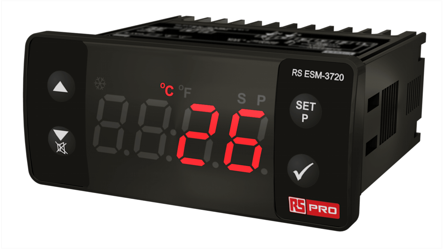 Rs-Online Termoregolatori PID RS PRO 100 → 240 V. 77 x 35mm 1 uscita Relè
