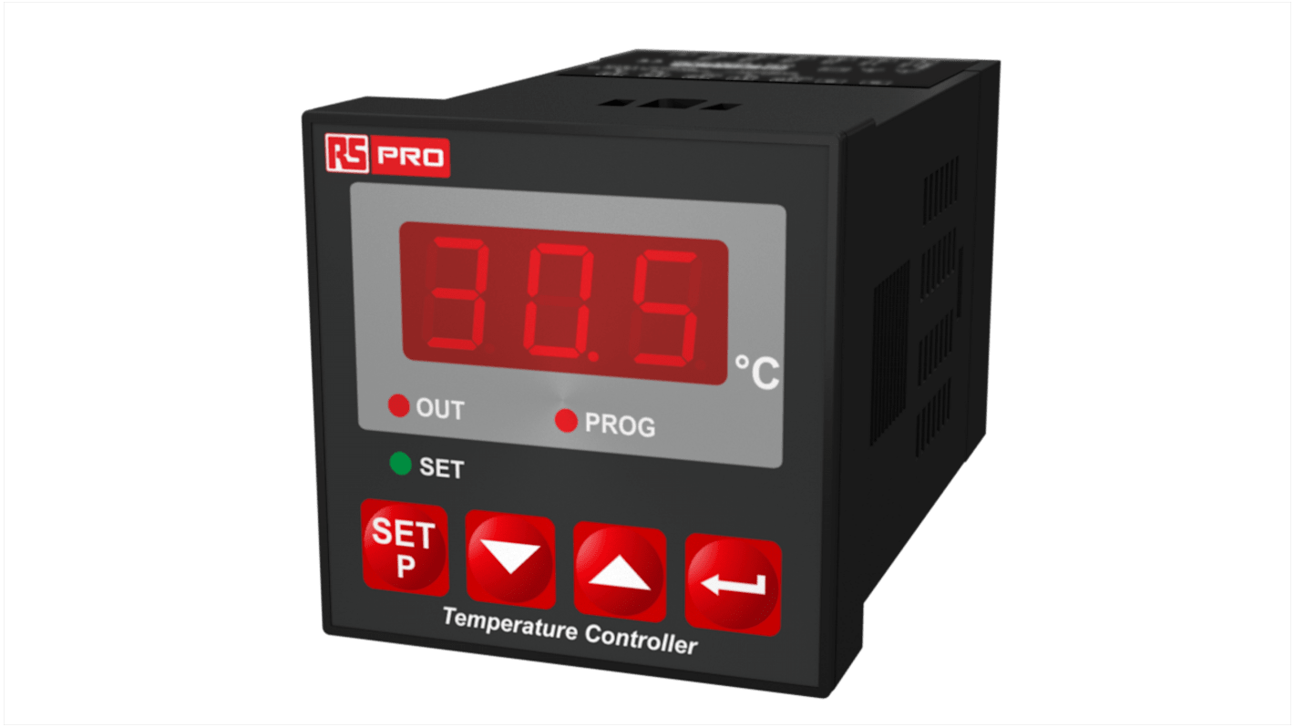 Rs-Online Regolatore di temperatura On/Off RS PRO 100 → 240 V. 48 x 48mm 1 uscita Relè