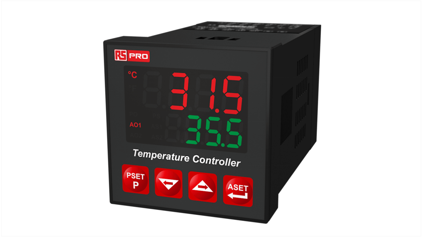 Rs-Online Termoregolatori PID RS PRO 100 → 240 V. 48 x 48mm 3 uscite Relè SSR