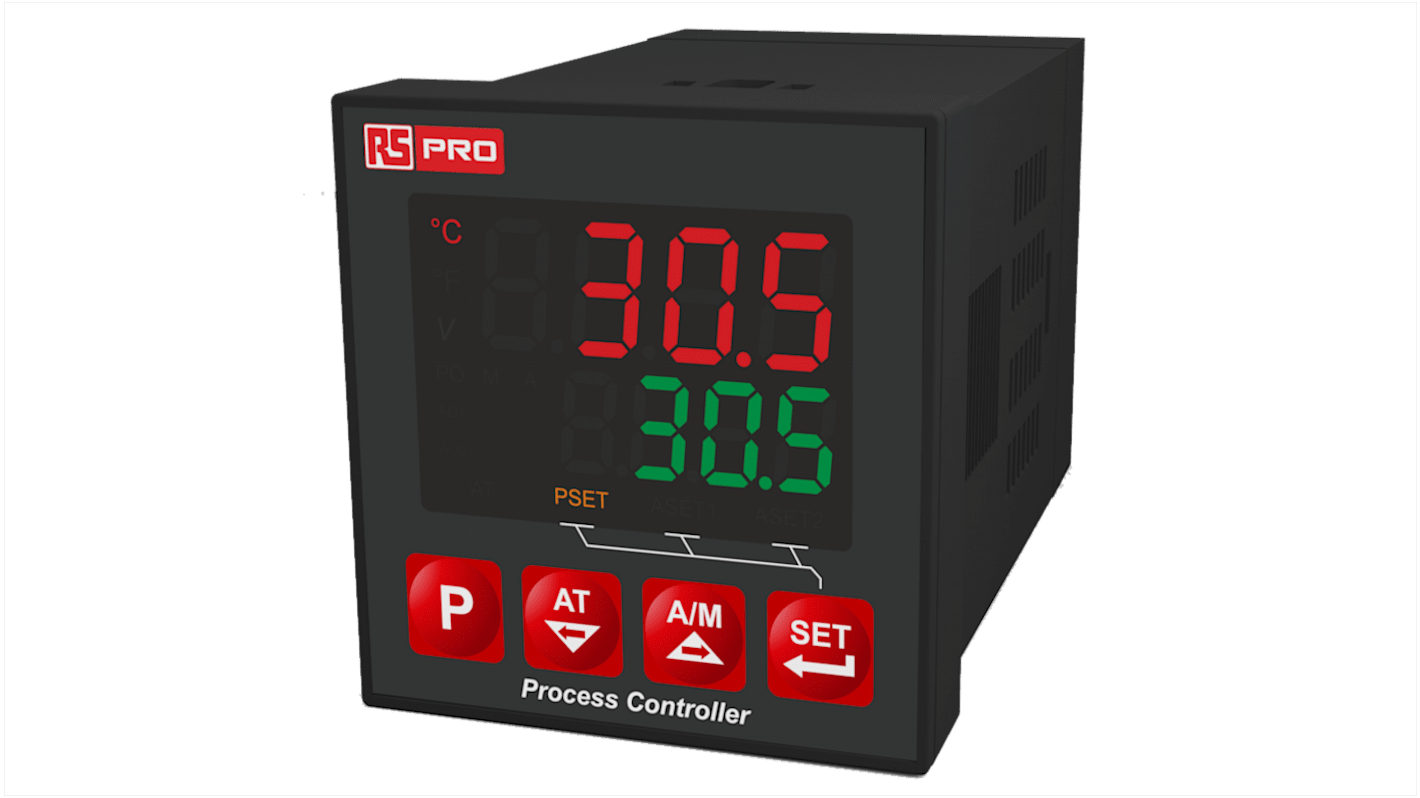 Rs-Online Termoregolatori PID RS PRO 24 V 48 x 48mm 3 uscite Relè