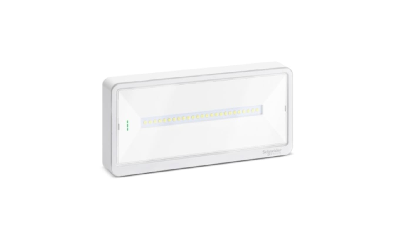 Lampada di emergenza LED Schneider Electric, L. 229 mm, 400 mW, autonomia 3h