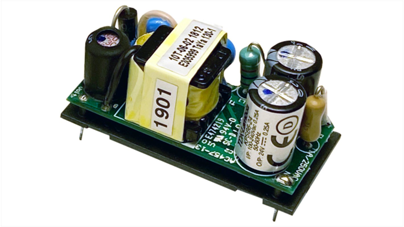 TDK-Lambda Switching Power Supply, KPSB6-9, 9V dc, 670mA, 6W, Dual Output, 90 → 264V ac Input Voltage