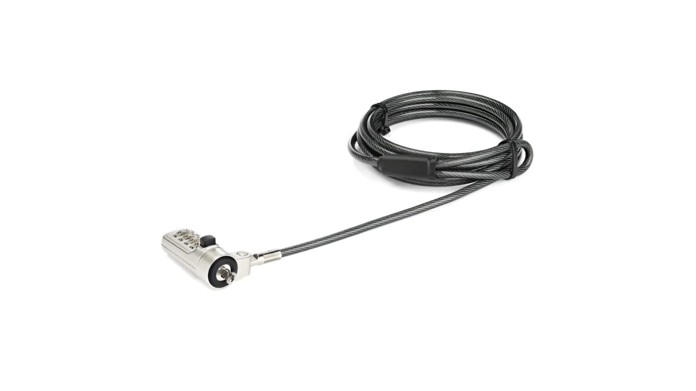 StarTech.com Kabelsicherung ø 4.4mm, Zinklegierung, Kabelschloss, 2m
