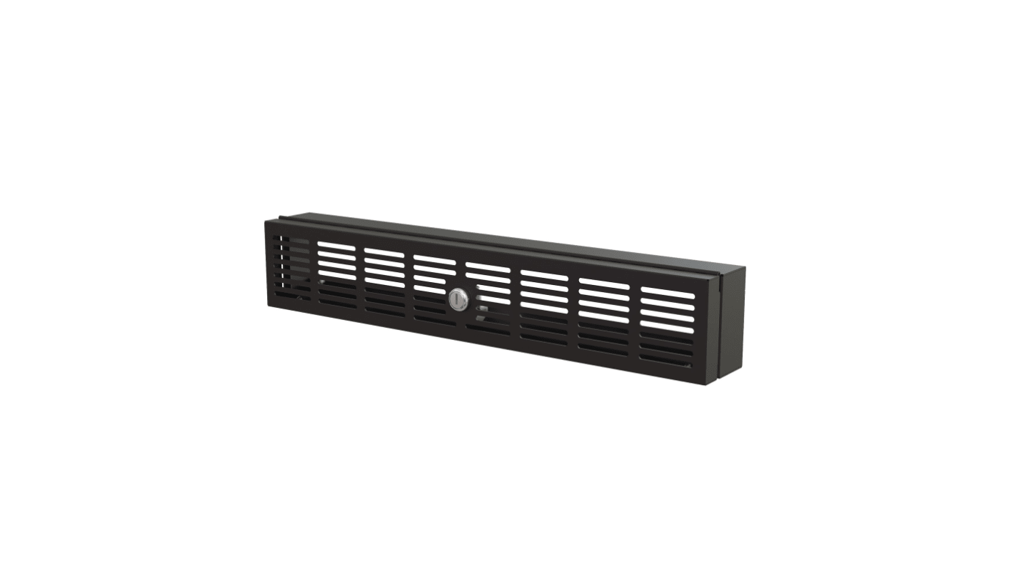 StarTech.com Black Steel Ventilated Front Panel, 2U, 97HP, Ventilated, 8.5 x 49.3 x 6.5cm