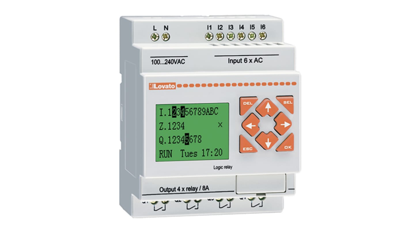 Rs-Online Controllore logico Lovato LRD10 ingressi: 6 uscite: 4