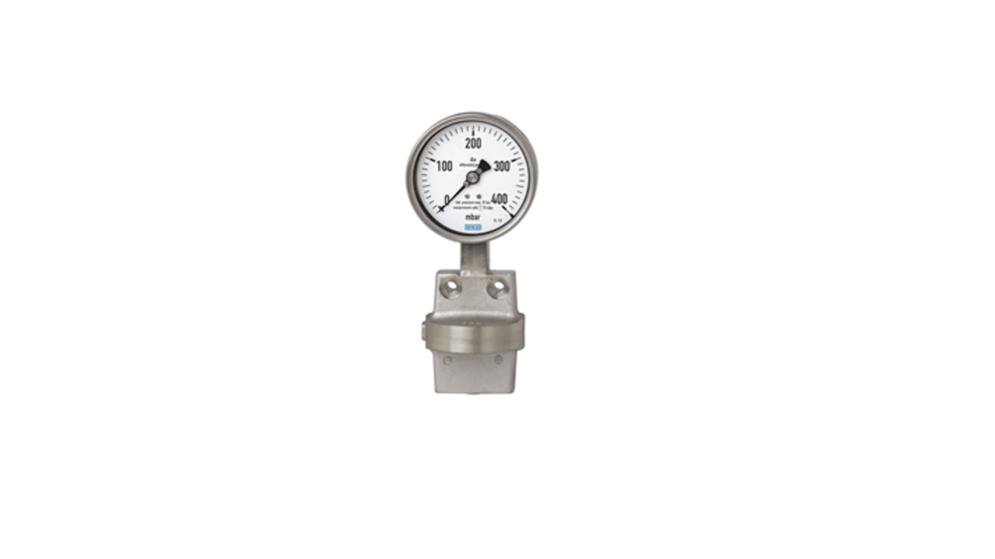 WIKA G 1/4 Analogue Differential Pressure Gauge 0.06bar Bottom Entry, 9082816, 0bar min., 732.51