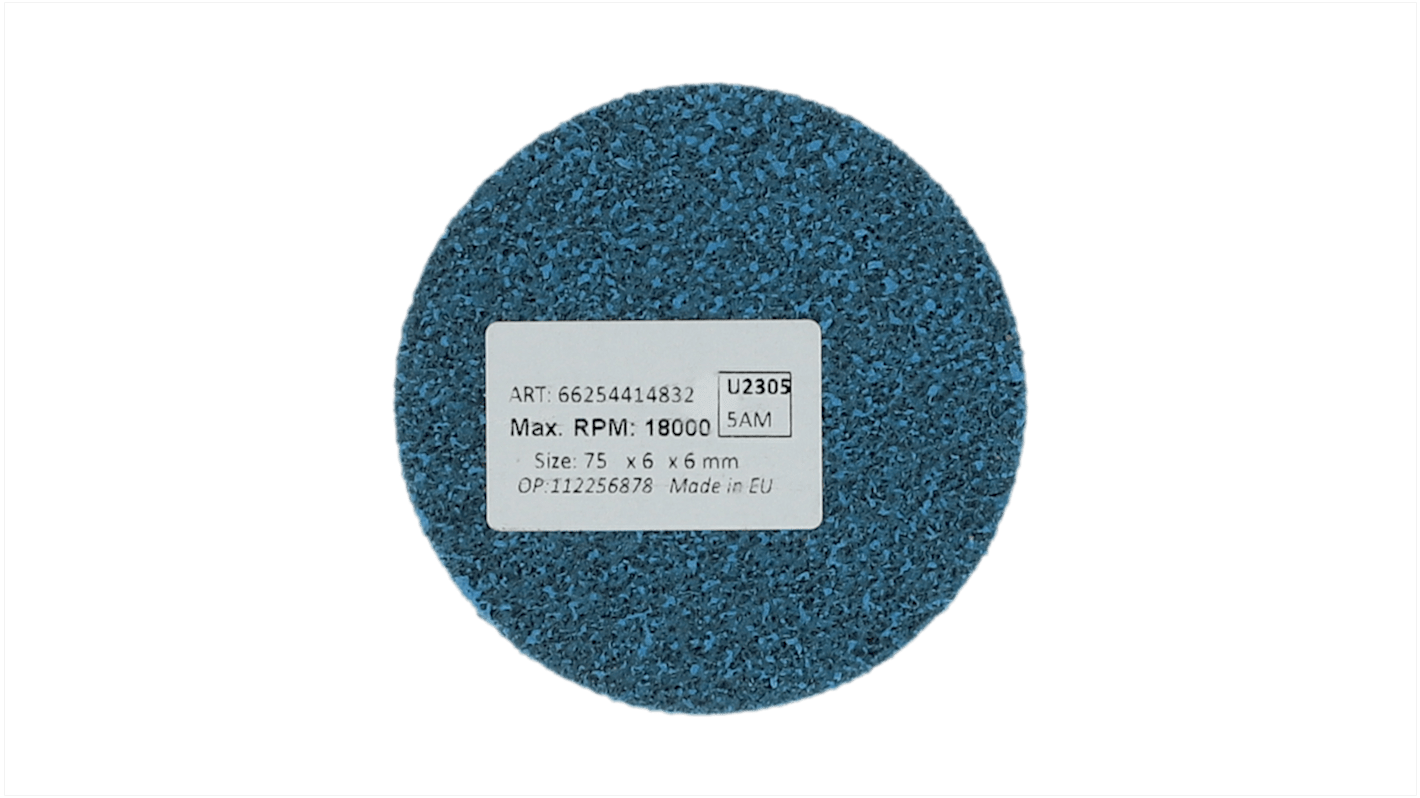 Norton, 76.2mm Diameter, Medium Grit, Medium