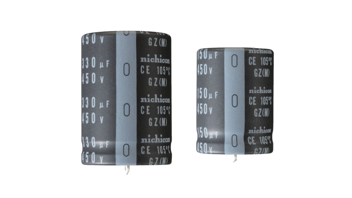 Nichicon 150μF Aluminium Electrolytic Capacitor 450V dc, Snap-In - LGZ2W151MELB40