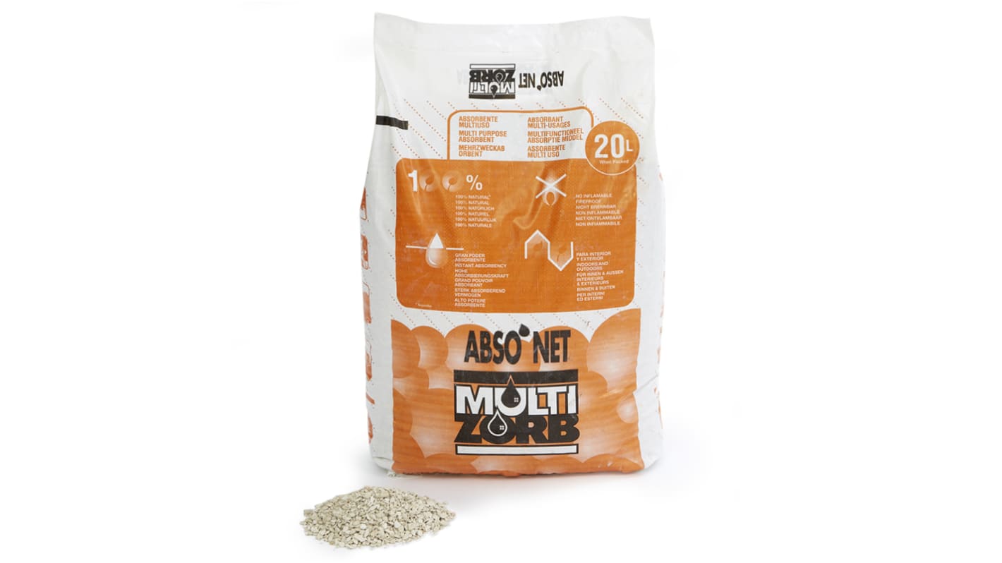 Ecospill Ltd Spill Absorbent Clay Granules, 20 L Capacity, 70 per Pack