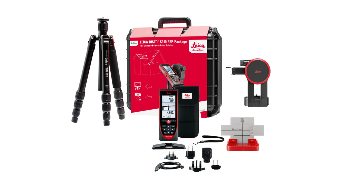 Leica S910 Laser Measure, 0.05 → 300m Range, ±1 mm Accuracy