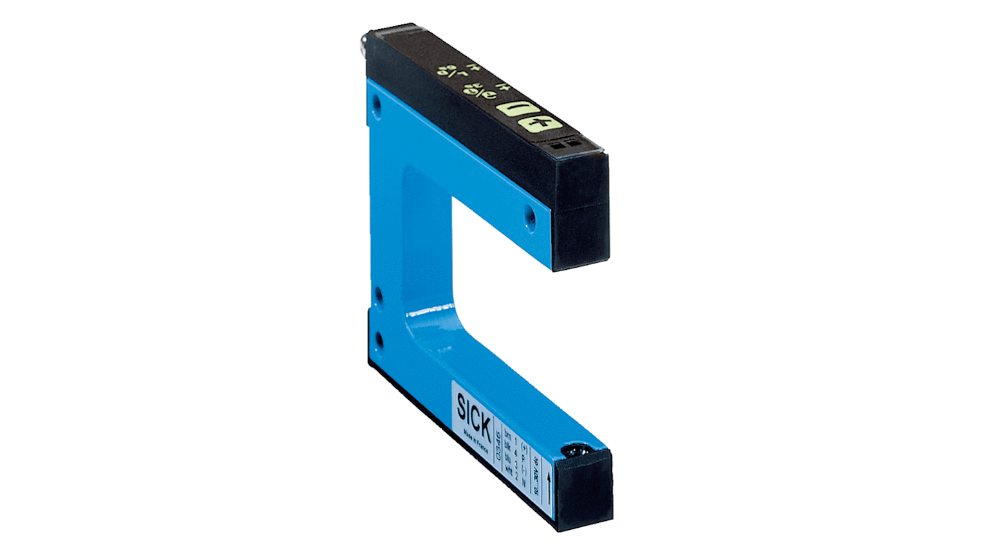 Rs-Online Sensore fotoelettrico a forcella SICK a fibra ottica rilevamento 95 mm uscita PNP