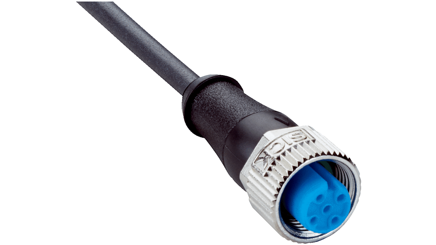 Sick Female 4 way M12 to Unterminated Sensor Actuator Cable, 5m