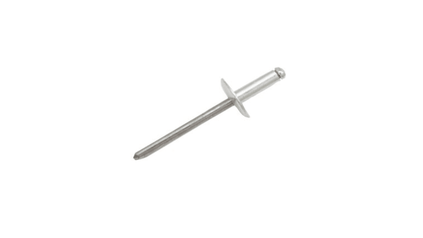 Nýt, délka nýtu: 6mm, Stříbrná, Prostý Ocel Slepý, průměr nýtu: 3.2mm