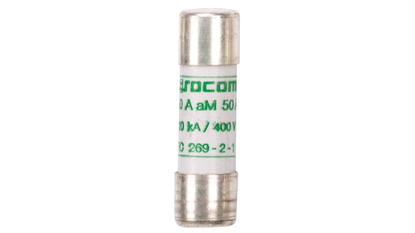 Fusible de cartucho Socomec, 4A, 22.2 x 58mm, acción rápida