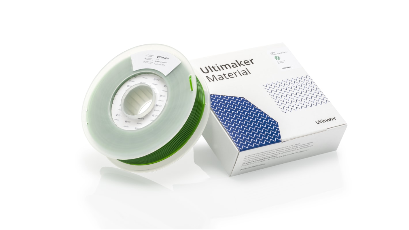 Ultimaker 2.85mm Green PET-G 3D Printer Filament, 750g