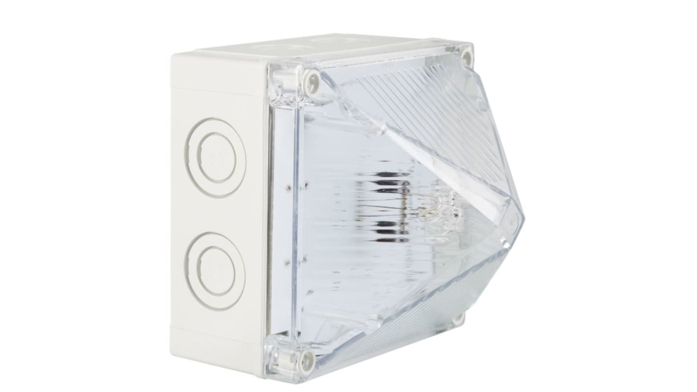 Indicador luminoso Moflash serie LED701, efecto Intermitente, Constante, LED, Blanco, alim. 20 → 30 V.