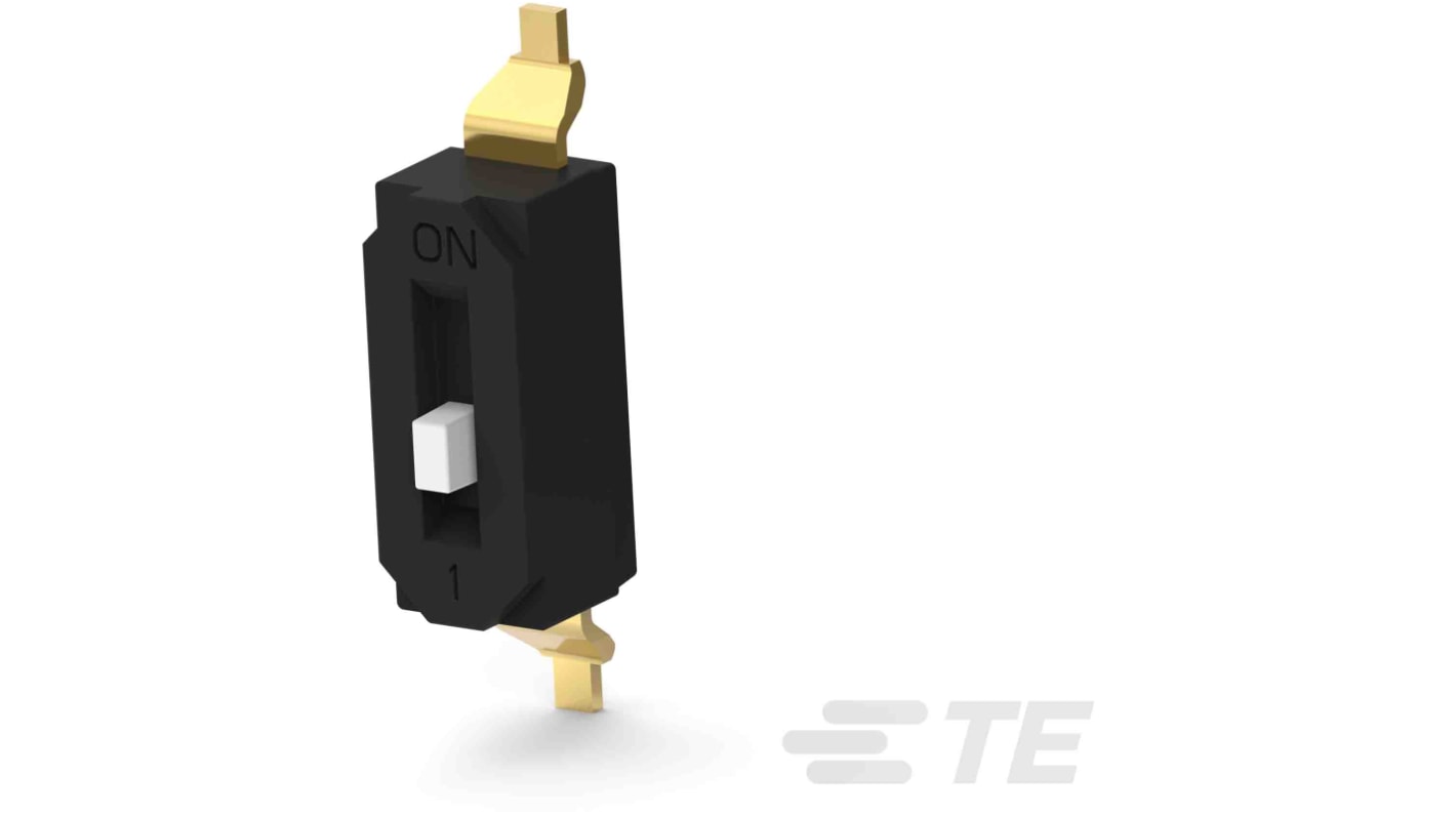 TE Connectivity 1 Way Surface Mount DIP Switch SPST, Raised Actuator