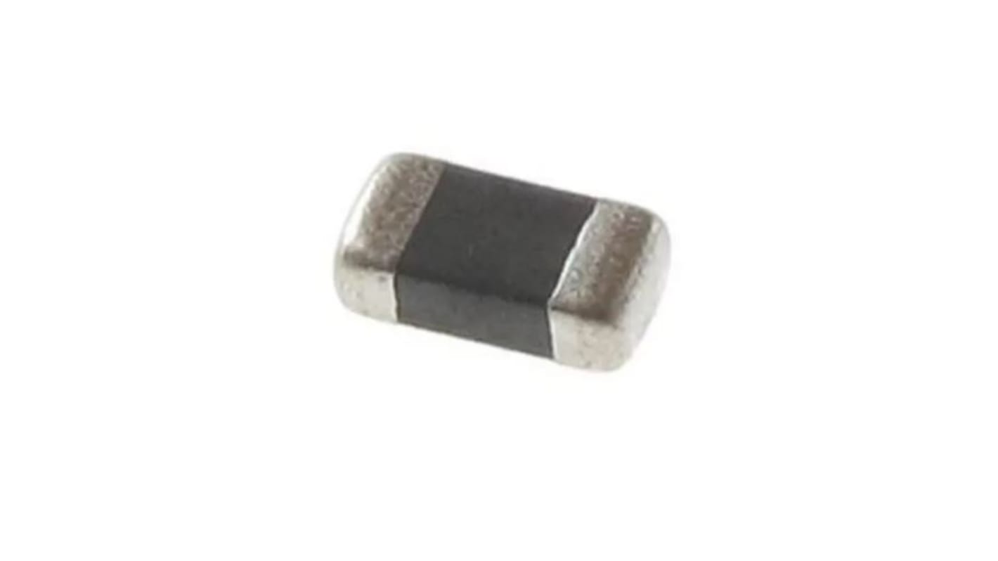 Murata Ferrite Bead (Chip Ferrite Bead), 1.6 x 0.8 x 0.6mm (0603), 2.4Ω impedance at 25 MHz, 8.5Ω impedance at 100 MHz,