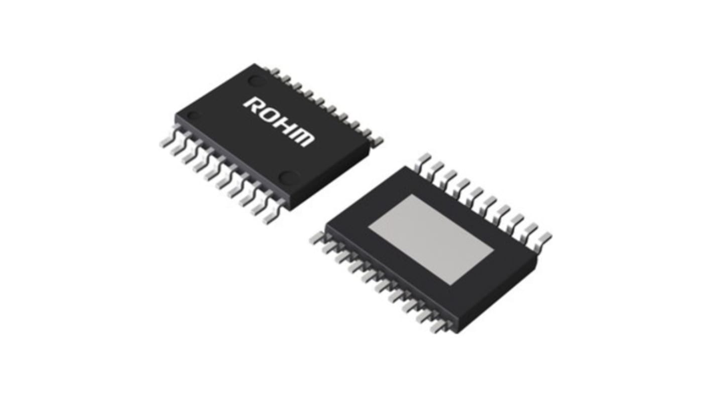 ROHM Motor Controller H Bridge BD63401EFV-E2, 1.35A, HTSSOP-B20, 20-Pin, 1.35A, 33 V, Schrittmotor, Vollbrücke