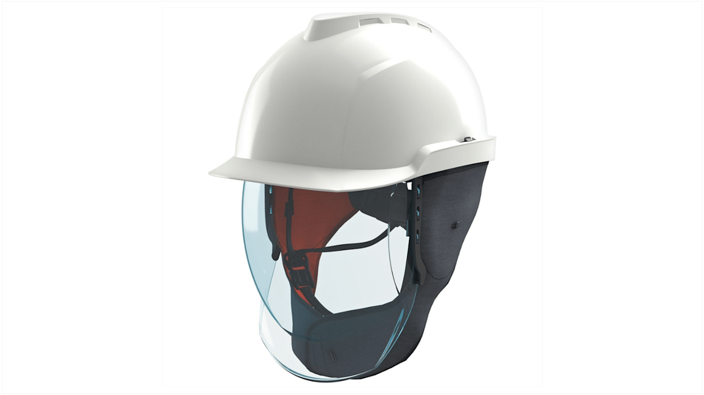 MSA Safety V Gard 950 Class 2 White Safety Helmet , Adjustable