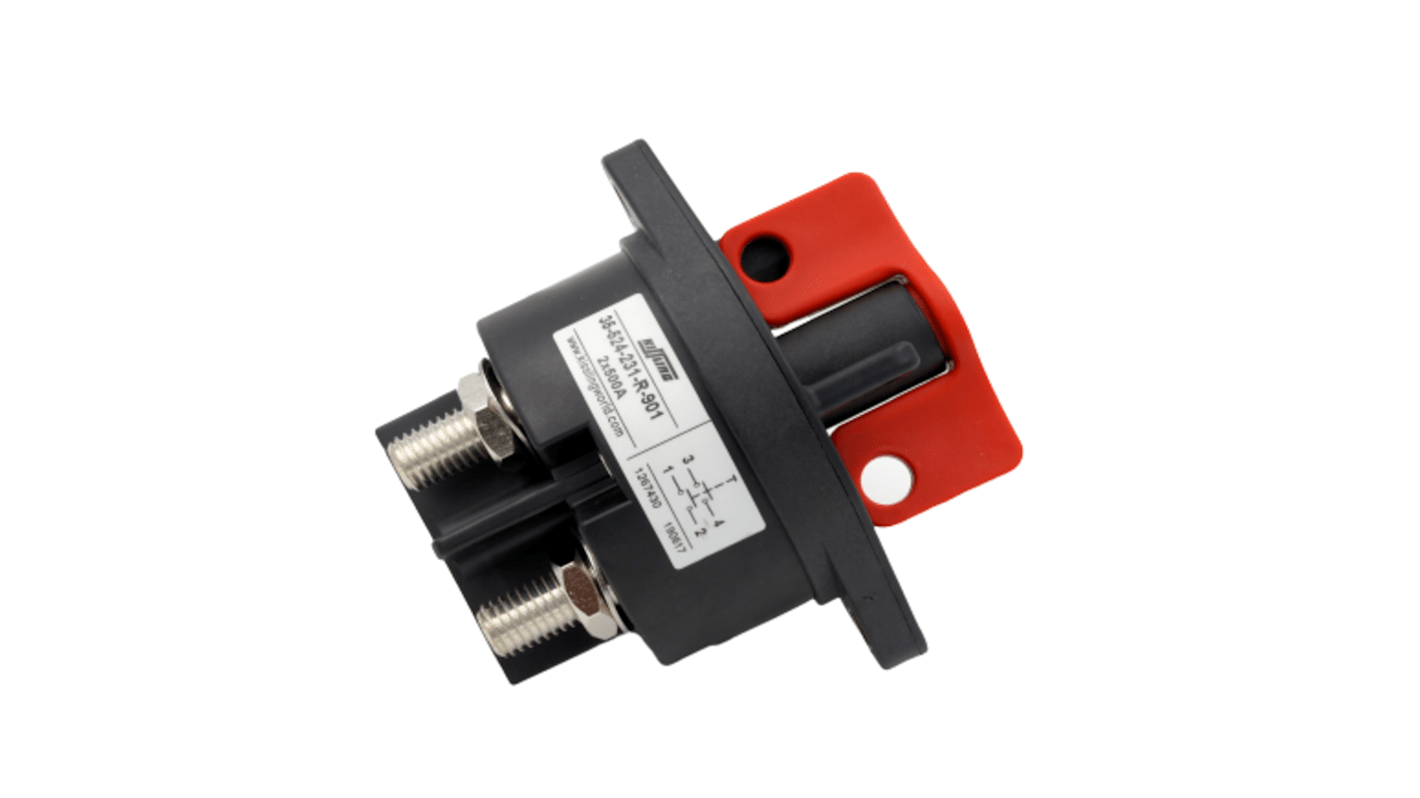 TE Connectivity 二档旋转开关, 2触点, 单刀双掷, 500 A, 32V