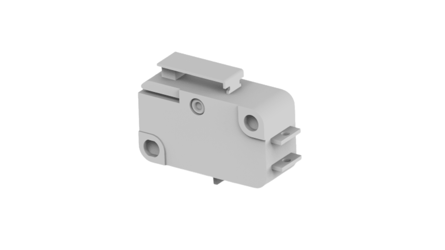 Microrupteur à bouton poussoir TE Connectivity, A souder sur fils, 1NO, 0,2 A à 110 V c.c., 0,3 A à 84 V c.c., 1 A à 42
