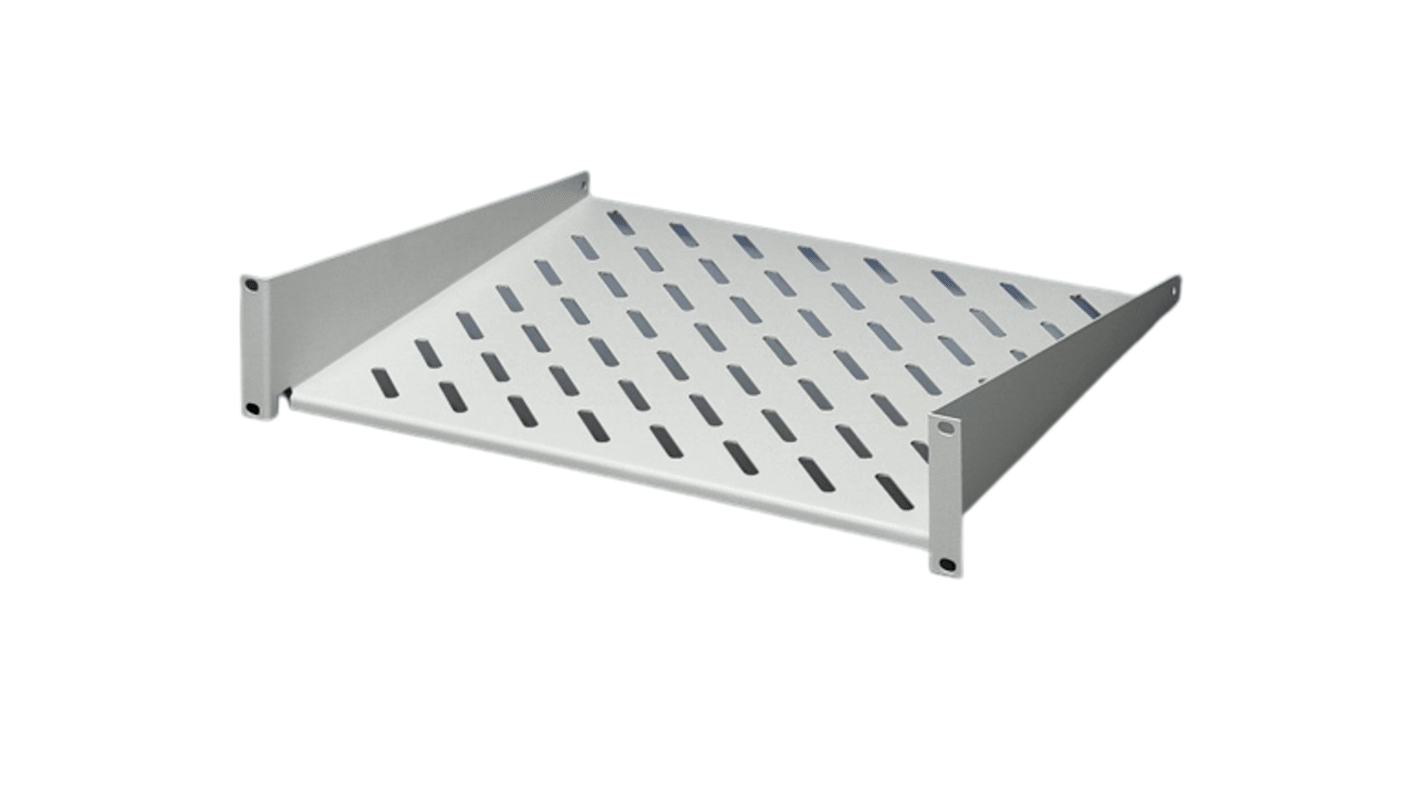 Rittal Black Shelf, 2U, 25kg Load, 482.6mm x 250mm