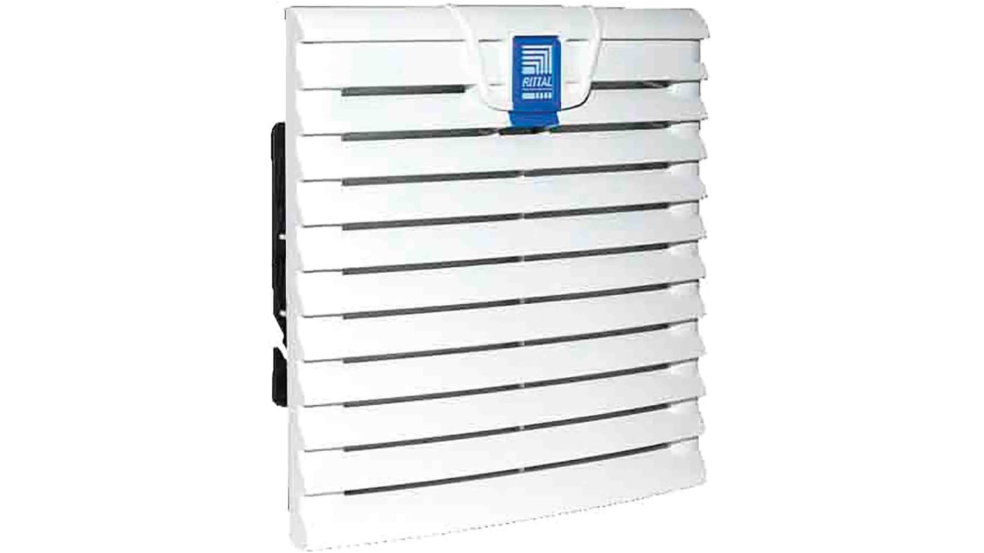 Rittal SK Series Filter Fan, 200 → 240 V ac, AC Operation, 74m³/h Filtered, 105m³/h Unimpeded, IP54, 204 x 204mm