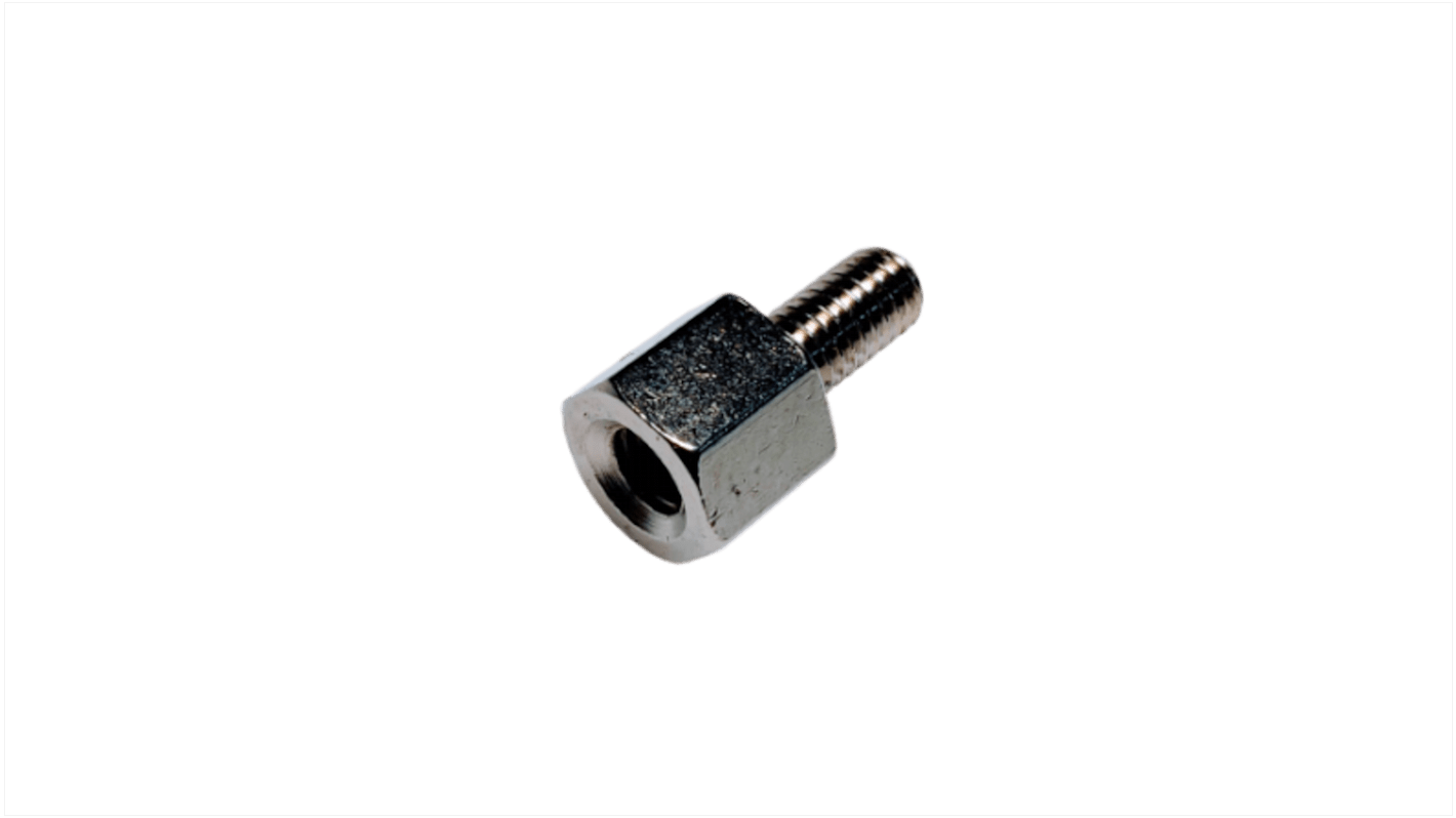 RS PRO Standoff, M4 x M4 Thread, 57mm Body, Brass, Male/Female, 57mm Stud