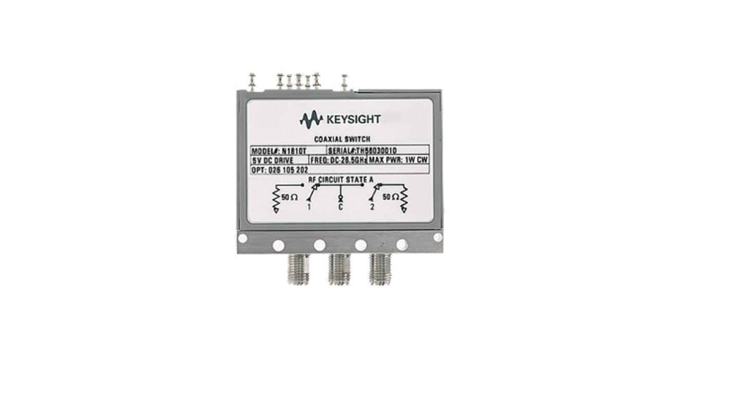 N1810TL Keysight Technologies RF kapcsoló (SPDT) SMA aljzat, 50Ω, 31.79 x 53.41mm