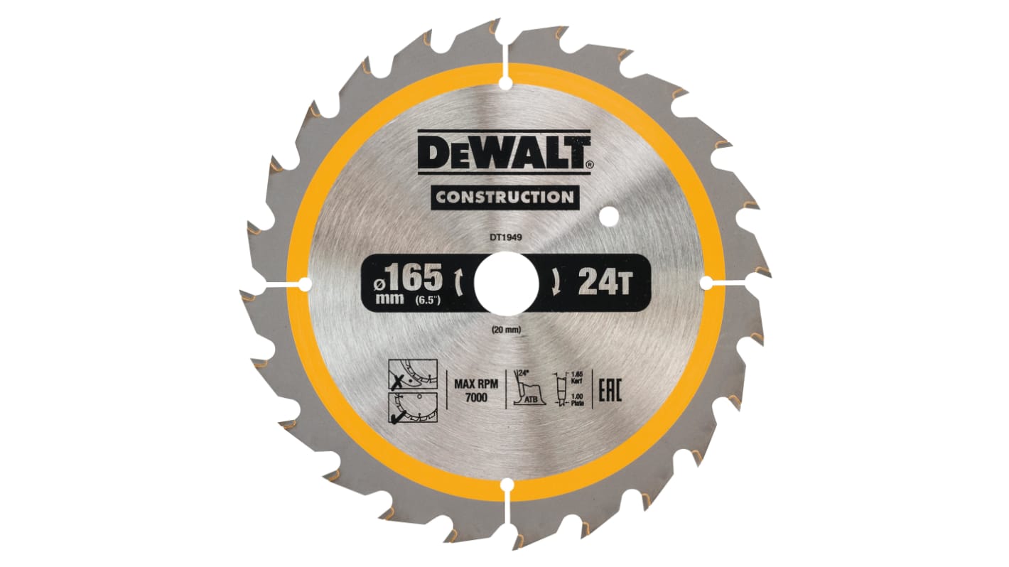 DT1949 QZ DeWALT 24 Teeth Per Inch Circular Saw Blade RS