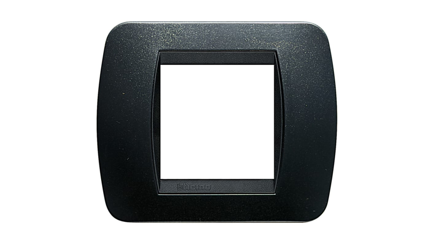 Piastra di montaggio e frontalino Bticino in Plastica, 2 moduli, col. Grigio