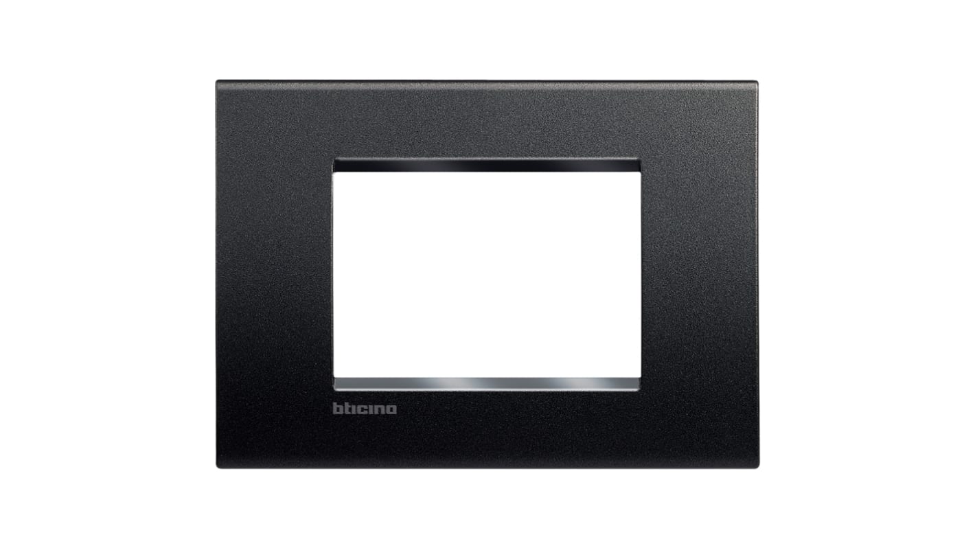 Piastra di montaggio e frontalino Bticino in Plastica, 3 moduli, col. Grigio