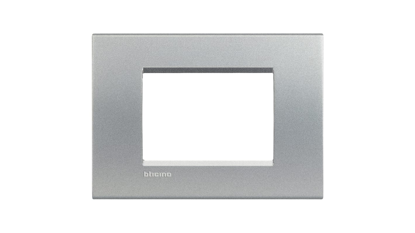 Piastra di montaggio e frontalino Bticino in Plastica, 3 moduli, col. Grigio