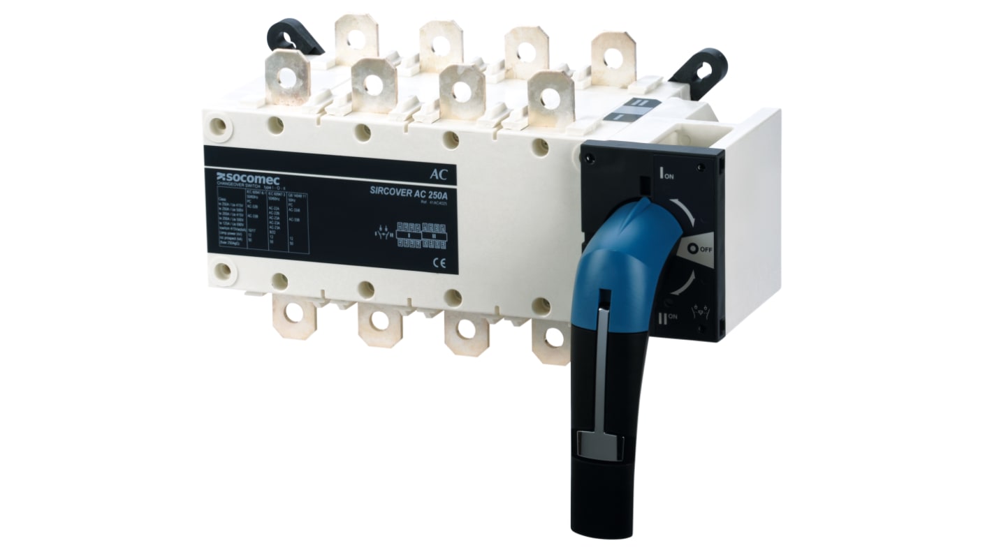 Socomec 4P Pole Non-Fused Switch Disconnector - 250A Maximum Current